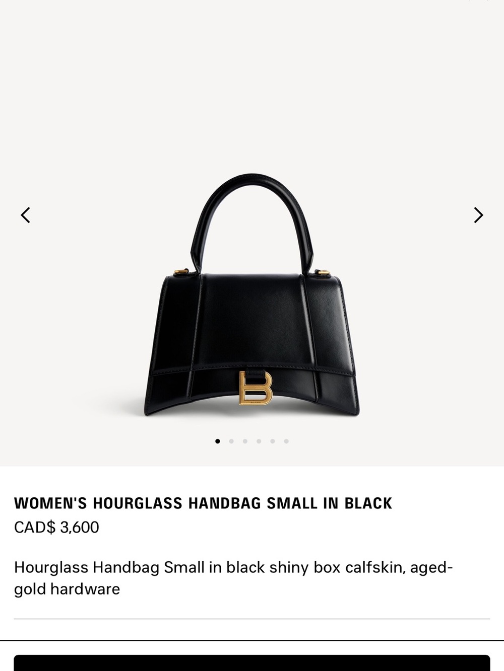 100% Authentic Balenciaga Hourglass Small Top Handle Bag